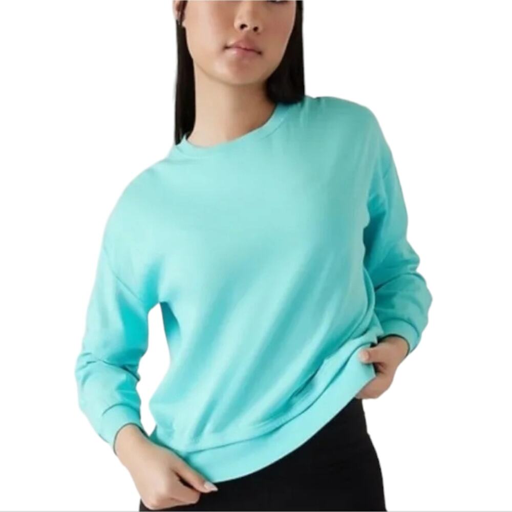 Athleta Sundown Sweatshirt 2.0 Gulf Green Women's Size 2X Long Sleeve New!